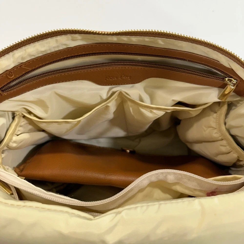 Miss Fong Diaper Bag Backpack Women‎ Large Brown Vegan Leather Insulated Classic